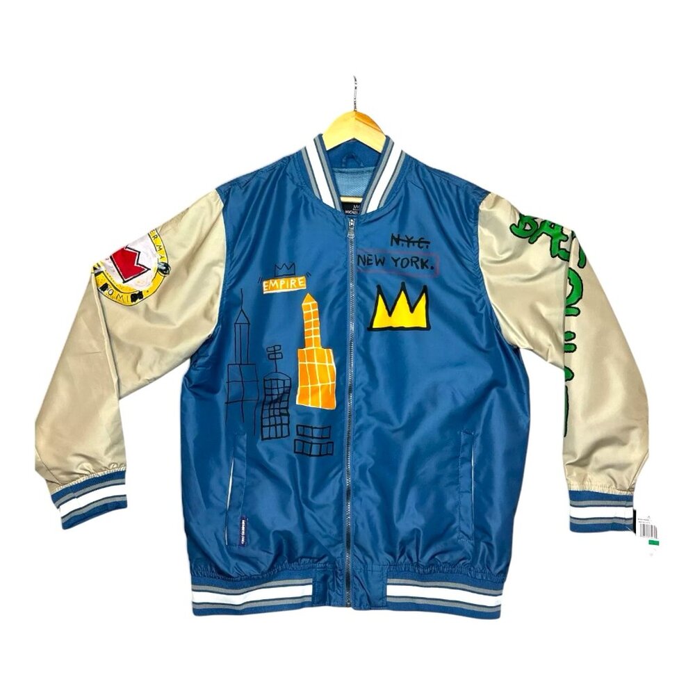 Jean-Michel Basquiat Graphic Art ( Size M ) Members Only Jacket / Windbreaker